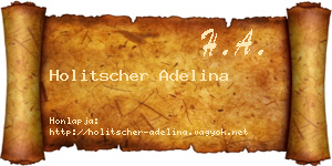 Holitscher Adelina névjegykártya
